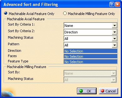 Sort By One Feature Manufacturing View